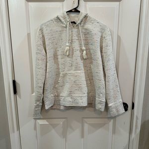 J. Crew Multi colored heathered off white. Hoodie. Very good condition. Medium